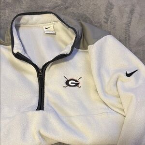 Nike White and Gray Sporty Fleece Jacket